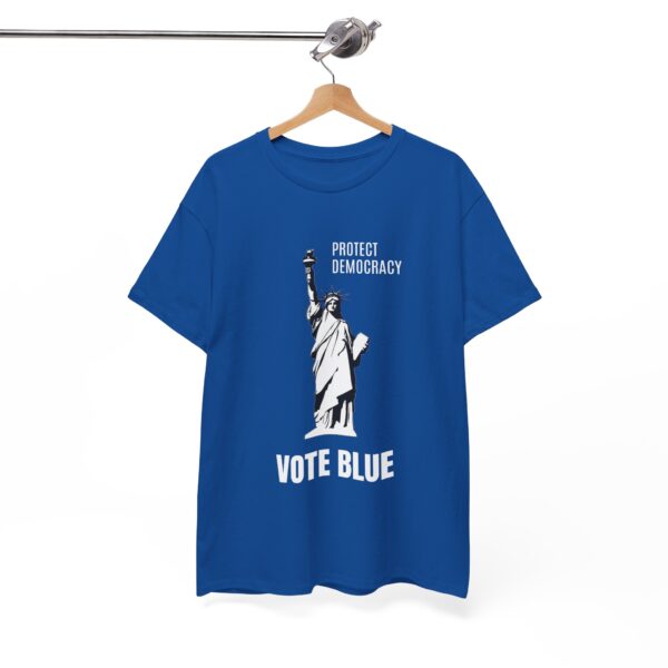 "Protect Democracy" Lady Liberty Vote Blue Unisex T-Shirt - Image 8