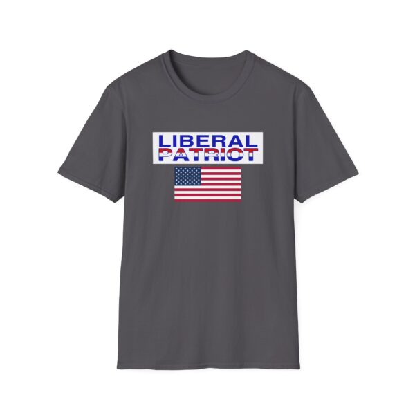 "Liberal Patriot" Unisex Softstyle T-Shirt - Image 7