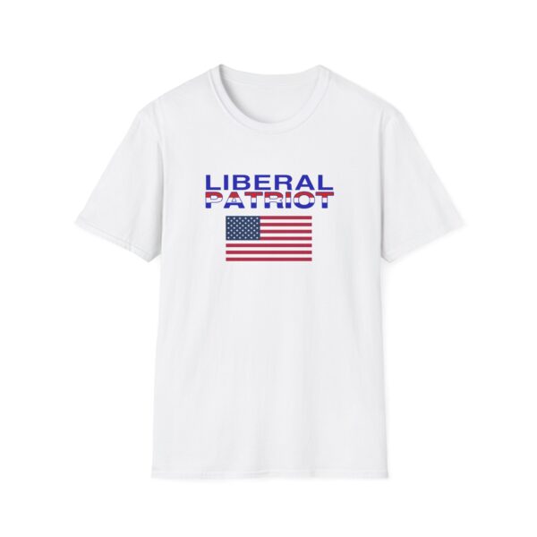 "Liberal Patriot" Unisex Softstyle T-Shirt - Image 3